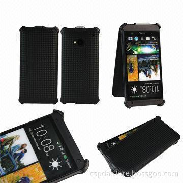 PU Heat Setting Cases for HTC M7, Different Colors and Designs Available